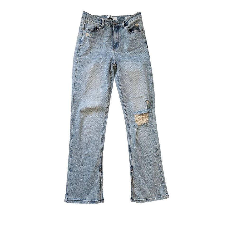 Judy Blue ADRIAN High Rise Slit Hem Straight Leg Jean Size 5/27